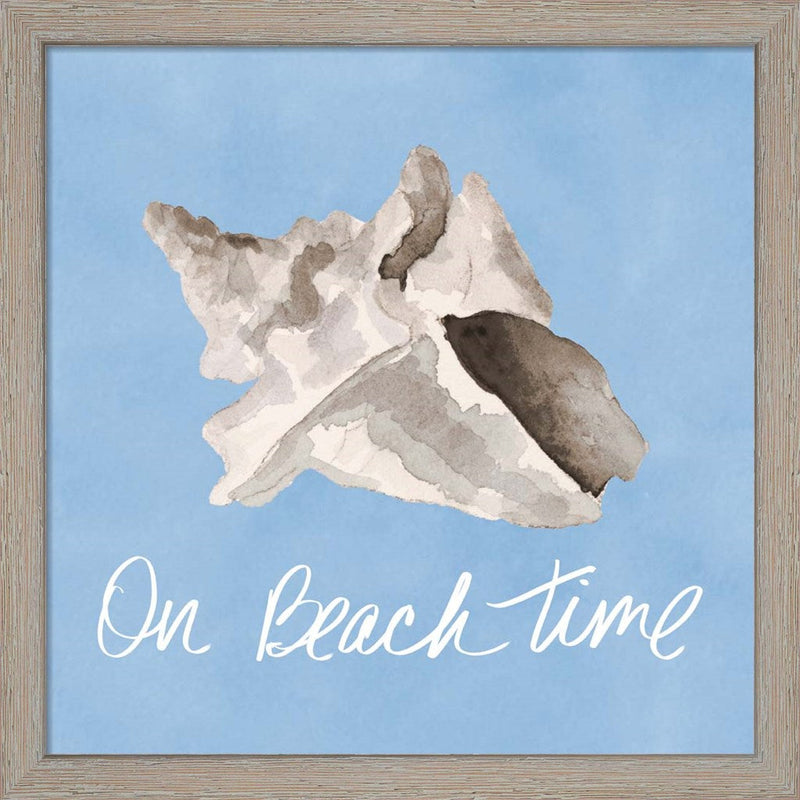 On Beach Time Shell by Lanie Loreth, Framed Art