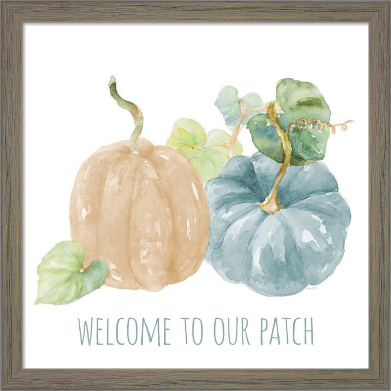 Pumpkin Patch Welcome by Lanie Loreth, Framed Art