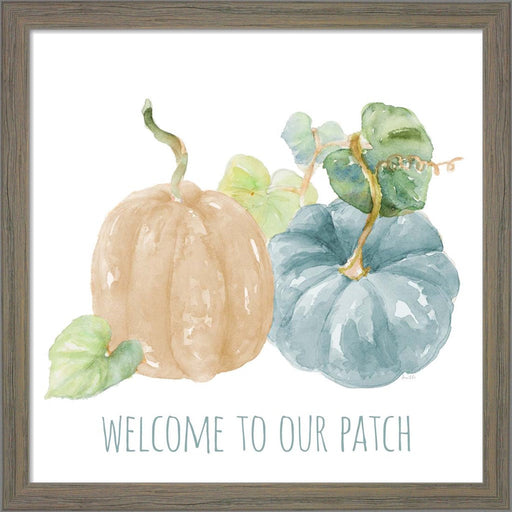 Pumpkin Patch Welcome by Lanie Loreth, Framed Art