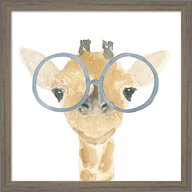 Giraffe With Glasses by Lucille Price, Framed Art