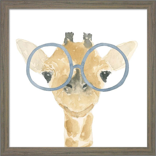 Giraffe With Glasses by Lucille Price, Framed Art