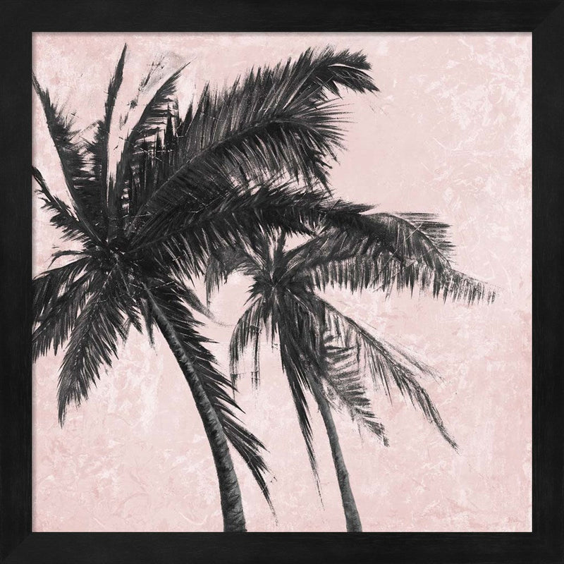 Gray Palm on Pink II by Patricia Pinto, Framed Art