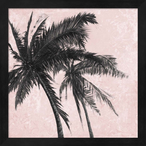 Gray Palm on Pink II by Patricia Pinto, Framed Art
