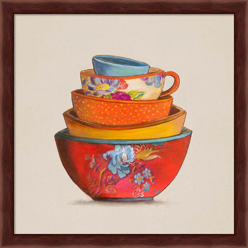 Stacked Bowls by Patricia Pinto, Framed Art