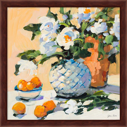 Flowers And Oranges by Jane Slivka, Framed Art