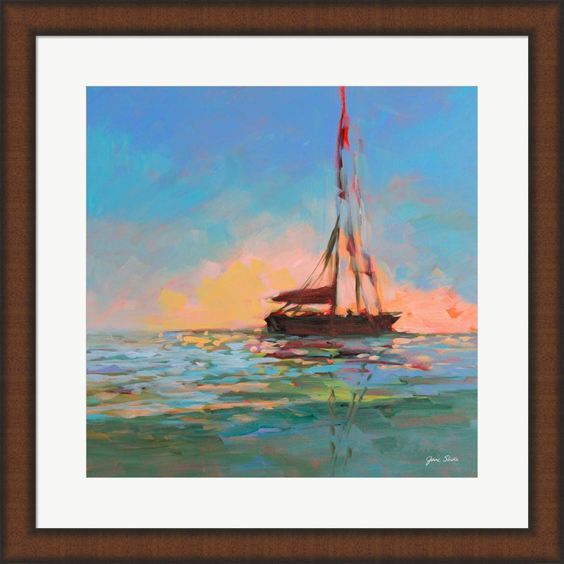 Sailing On The Horizon by Jane Slivka, Framed Art