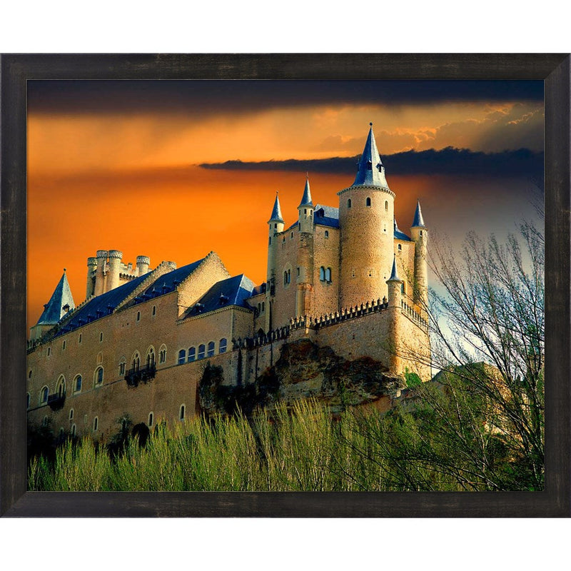 Alcazar castle at sunset, Segovia, Spain by Jaynes Gallery / Danita Delimont, Framed Art