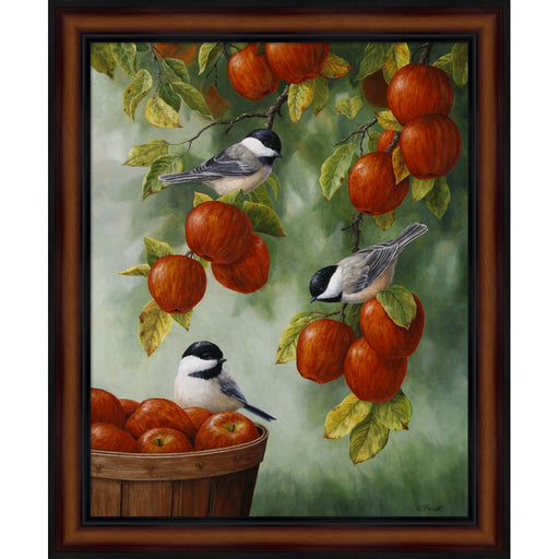 Apple Harvest Chickadees by Crista Forest, Framed Art