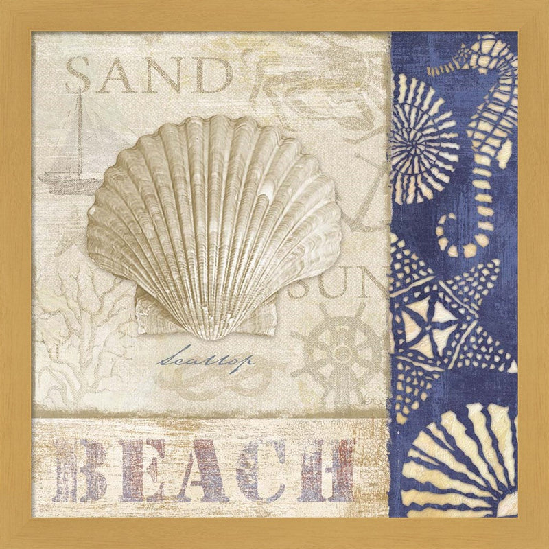 White Sand Blue Sea II by Veronique, Framed Art