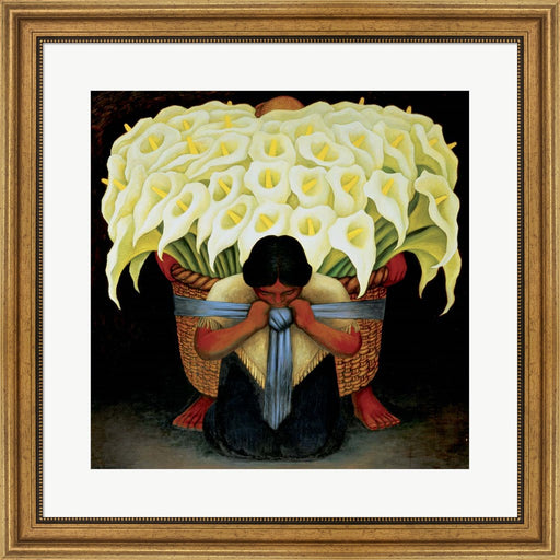 El Vendedor de Alcatraces by Diego Rivera, Framed Art