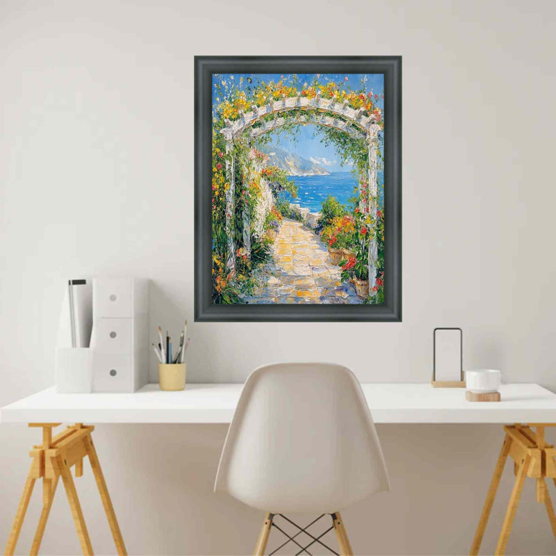 14x14 Frame Round Matte Black Picture Frame