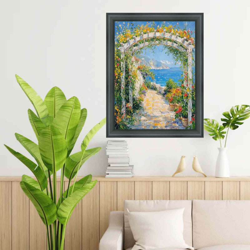 Round Matte Black Picture Frame Office Décor