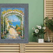 11x14 Frame Rustic Wide Wood Ocean Blue Picture Frame