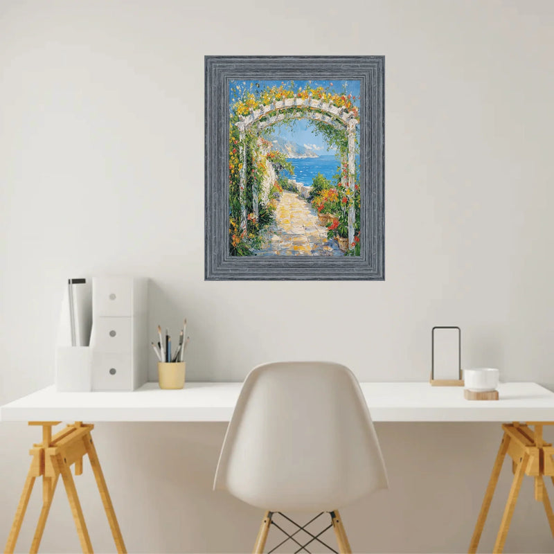 13x13 Frame Rustic Wide Wood Ocean Blue Picture Frame