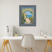 30x30 Frame Rustic Wide Wood Ocean Blue Picture Frame