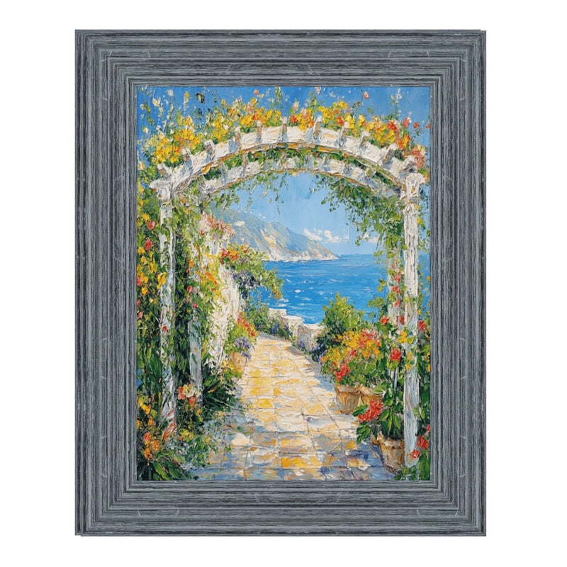 32x48 Frame Rustic Wide Wood Ocean Blue Picture Frame