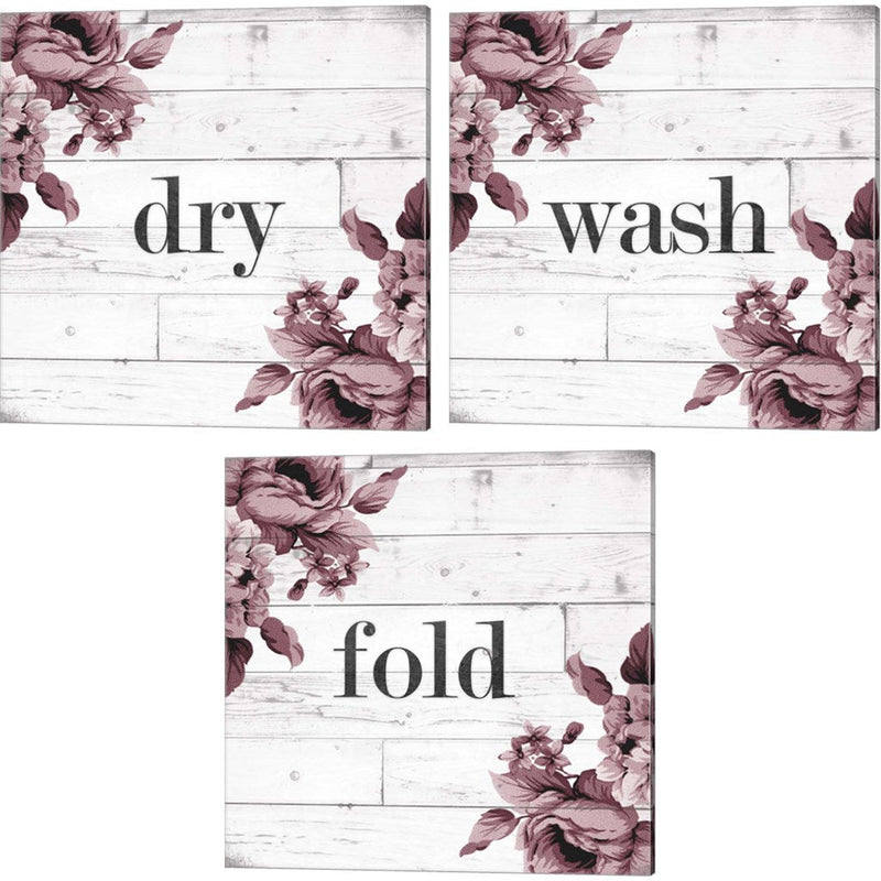 Dry, Wash & Fold by Ashley Hutchins, 3 Piece Canvas Art Set