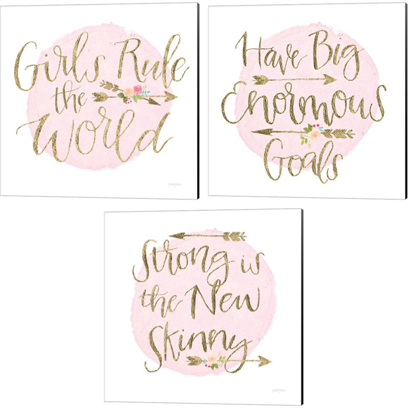 Girl Power by Jenaya Jackson, 3 Piece Canvas Art Set