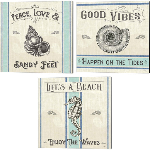 Coastal Farmhouse by Pela Studio, 3 Piece Canvas Art Set