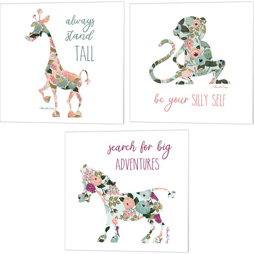 Always Stand Tall, Be Your Silly Self & Search for Big Adventures by Shawnda Craig, 3 Piece Canvas Art Set