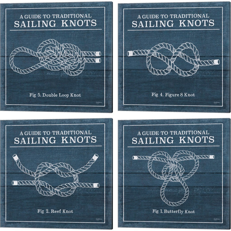 Vintage Sailing Knots by Mary Urban, 4 Piece Canvas Art Set