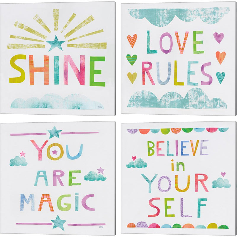 Unicorn Magic by Melissa Averinos, 4 Piece Canvas Art Set