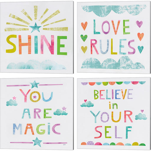 Unicorn Magic by Melissa Averinos, 4 Piece Canvas Art Set