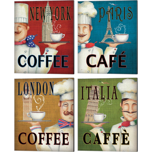 Worlds Best Chef by Daphne Brissonnet, 4 Piece Canvas Art Set