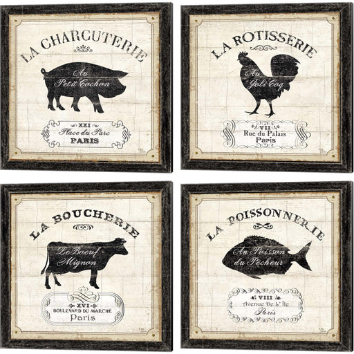 French Market by NBL Studio, 4 Piece Canvas Art Set