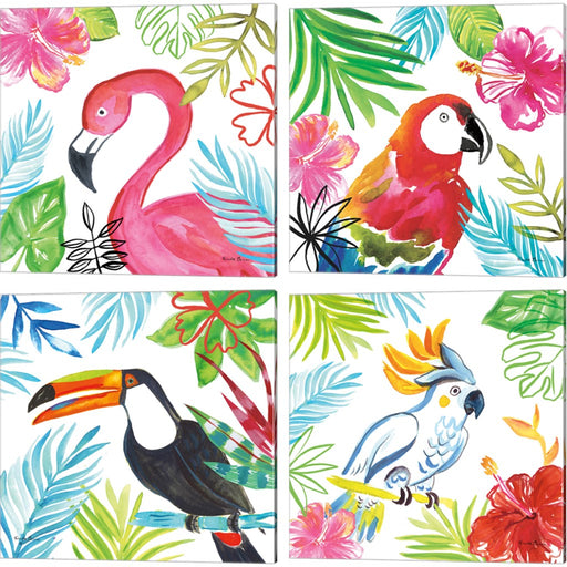 Tropicana by Farida Zaman, 4 Piece Canvas Art Set
