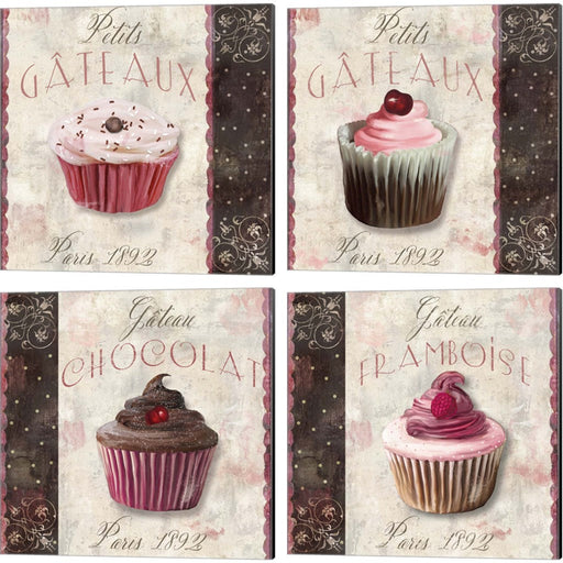 Patisserie by Color Bakery, 4 Piece Canvas Art Set