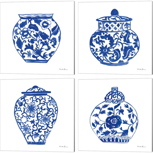 Chinoiserie by Farida Zaman, 4 Piece Canvas Art Set