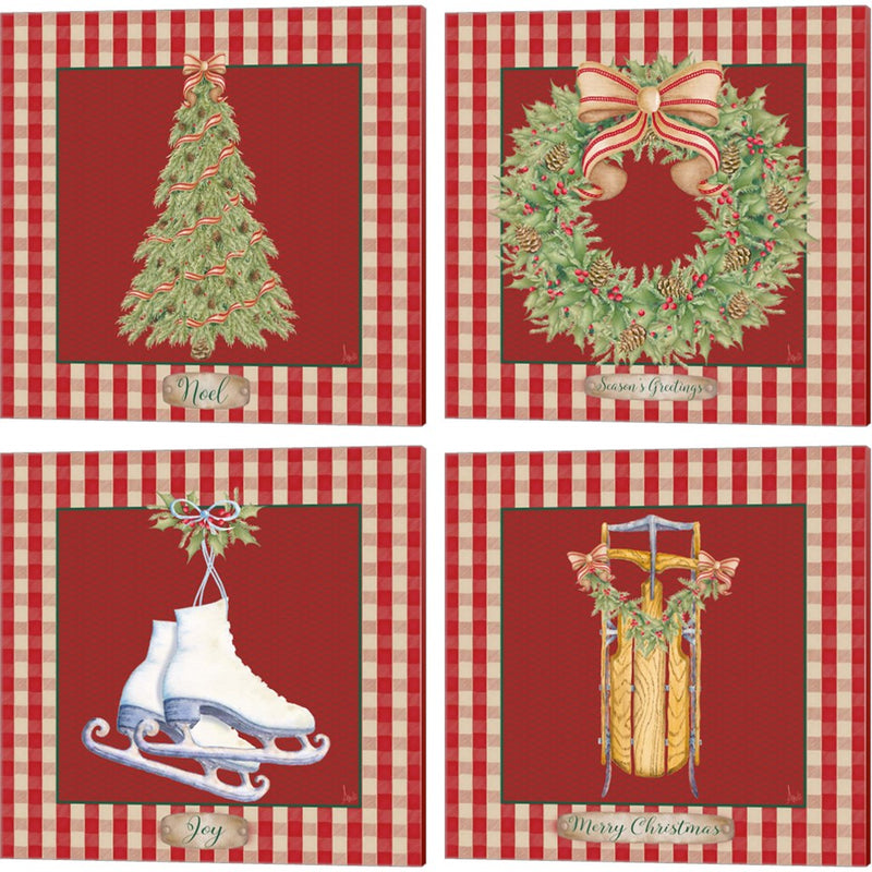 Hometown Christmas by Andi Metz, 4 Piece Canvas Art Set