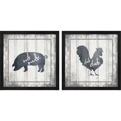 My Farm My Way V5 by LightBoxJournal, 2 Piece Black Framed Art Set