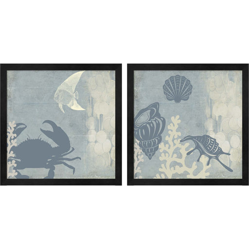 Ocean Life by Posters International Studio, 2 Piece Black Framed Art Set