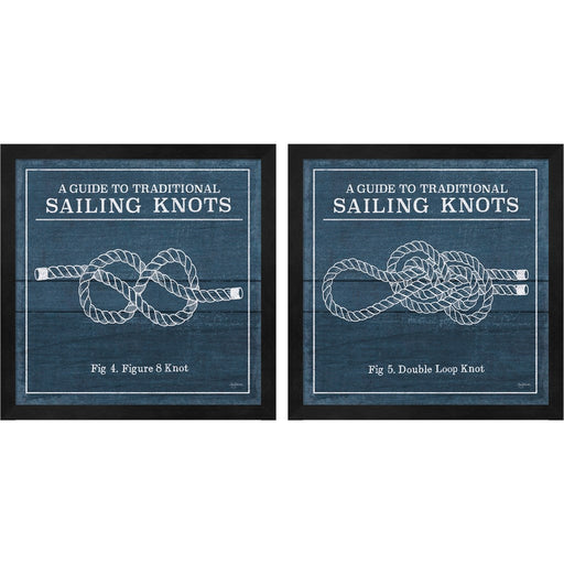 Vintage Sailing Knots B by Mary Urban, 2 Piece Black Framed Art Set