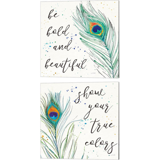 Peacock Garden by Anne Tavoletti, 2 Piece Canvas Art Set