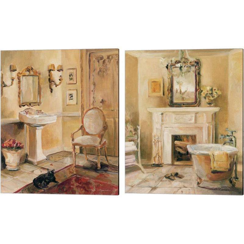 French Bath by Marilyn Hageman, 2 Piece Canvas Art Set