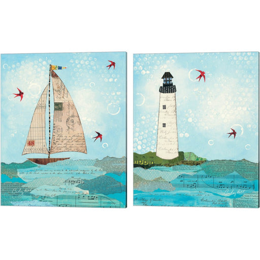 Coastal Notes by Courtney Prahl, 2 Piece Canvas Art Set