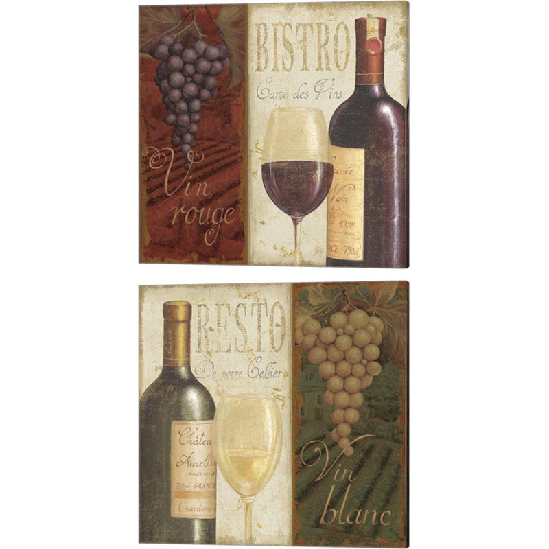 Wine List by Daphne Brissonnet, 2 Piece Canvas Art Set