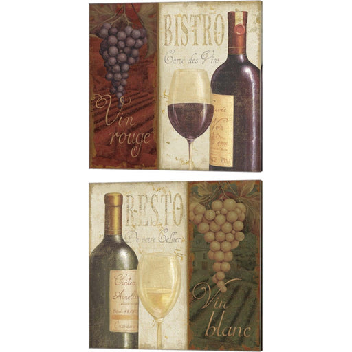 Wine List by Daphne Brissonnet, 2 Piece Canvas Art Set