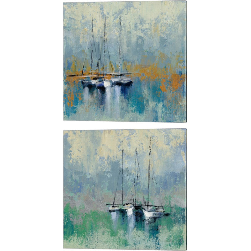 Boats in The Harbor by Silvia Vassileva, 2 Piece Canvas Art Set