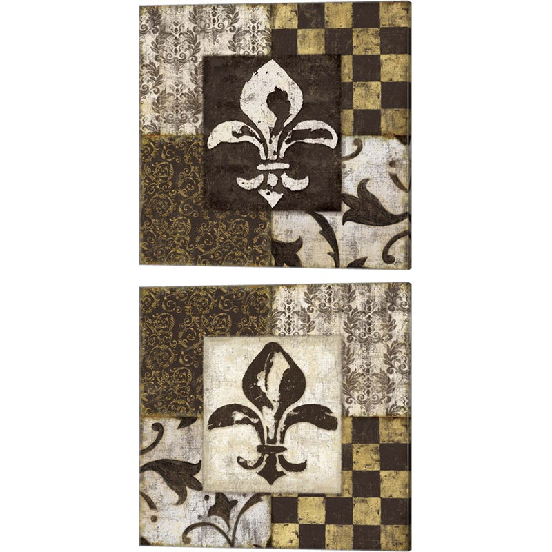 Fleur De Lis by Daphne Brissonnet, 2 Piece Canvas Art Set