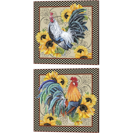 Country Time Rooster by Jean Plout, 2 Piece Canvas Art Set