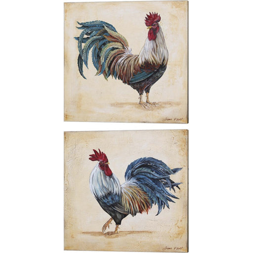 Rooster by Jean Plout, 2 Piece Canvas Art Set