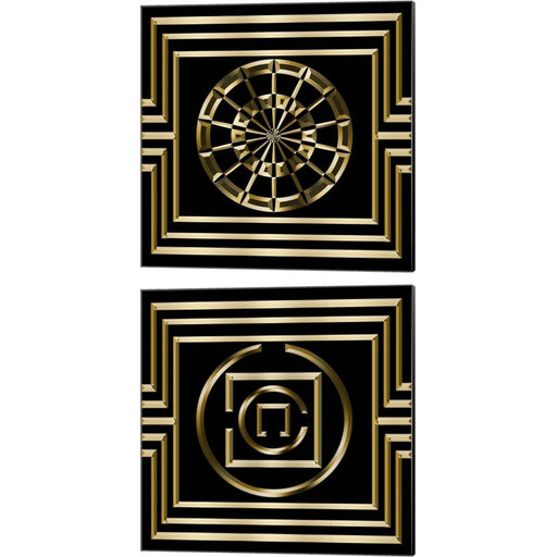 Gold Deco by Art Deco Designs, 2 Piece Canvas Art Set