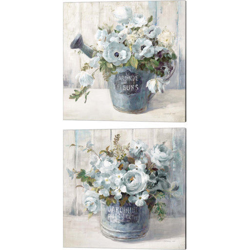 Garden Blooms Blue Crop by Danhui NAI, 2 Piece Canvas Art Set