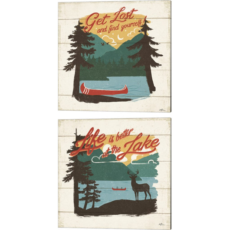 Vintage Lake D by Janelle Penner, 2 Piece Canvas Art Set