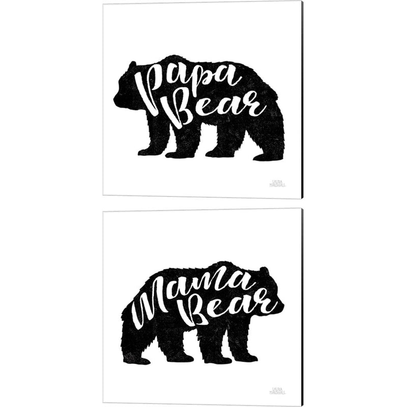 Papa Bear by Laura Marshall, 2 Piece Canvas Art Set