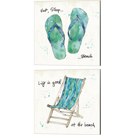 Beach Divas by Anne Tavoletti, 2 Piece Canvas Art Set